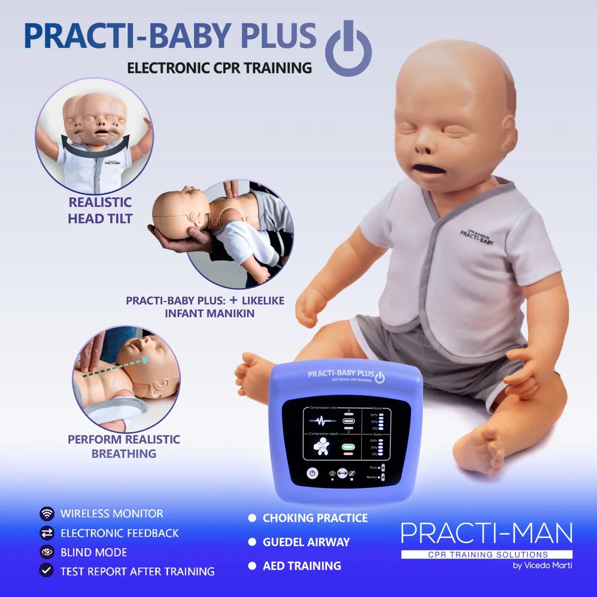 PractiBaby Plus Infant CPR Manikin with wireless electronic feedback in Pune Maharashtra